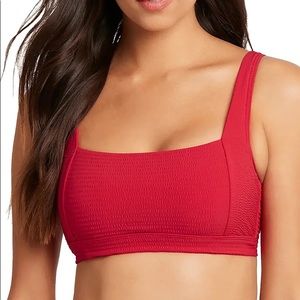 Sea Level Australia | Red Bralette Square Bikini 6